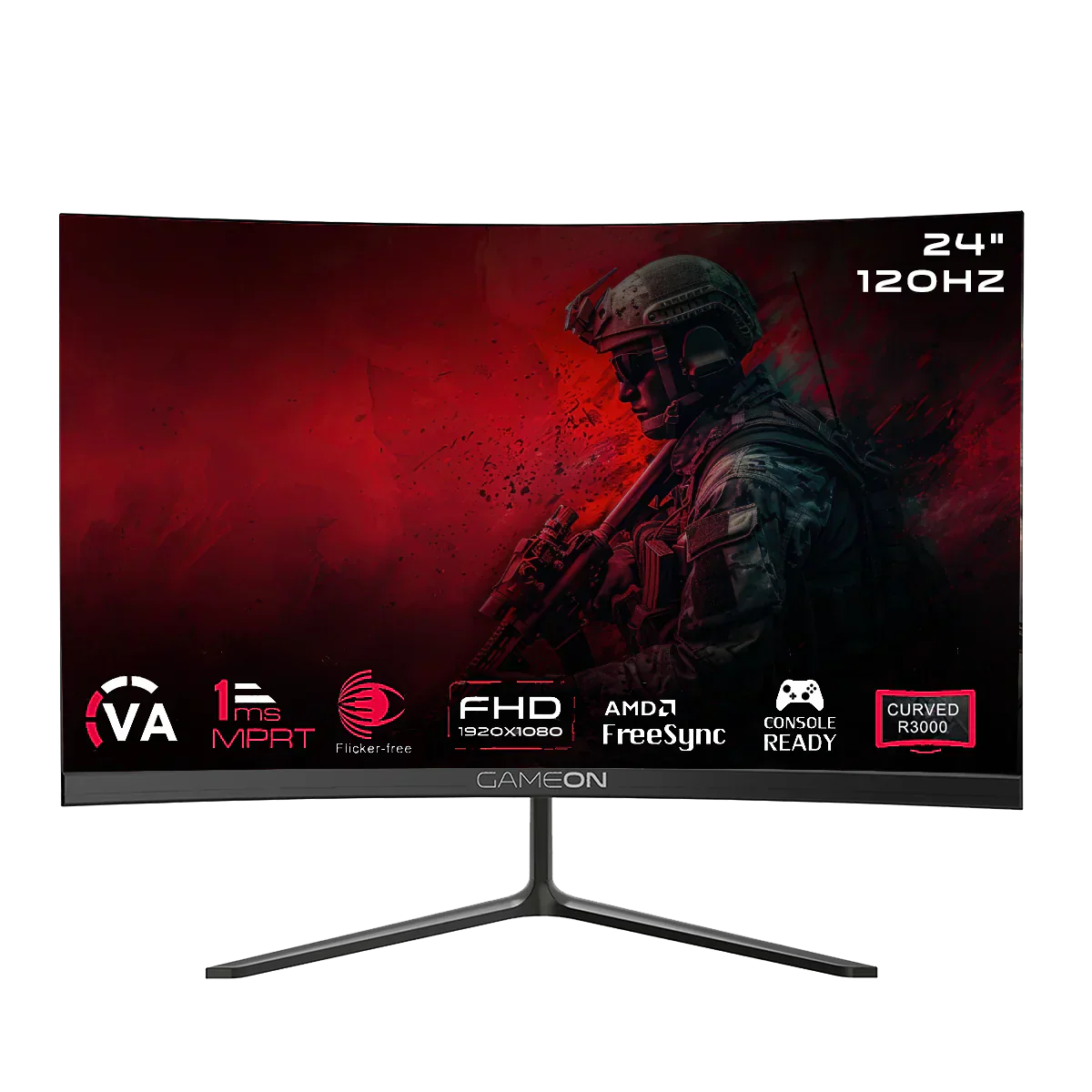 Gameon pro series 24’’ fhd 120hz mprt 1ms hdmi 2.1 - pc hardware