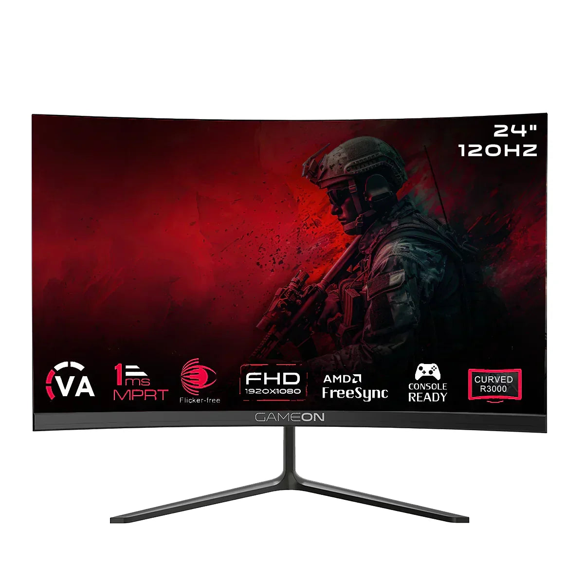 Gameon pro series 24’’ fhd 120hz mprt 1ms hdmi 2.1 - pc hardware