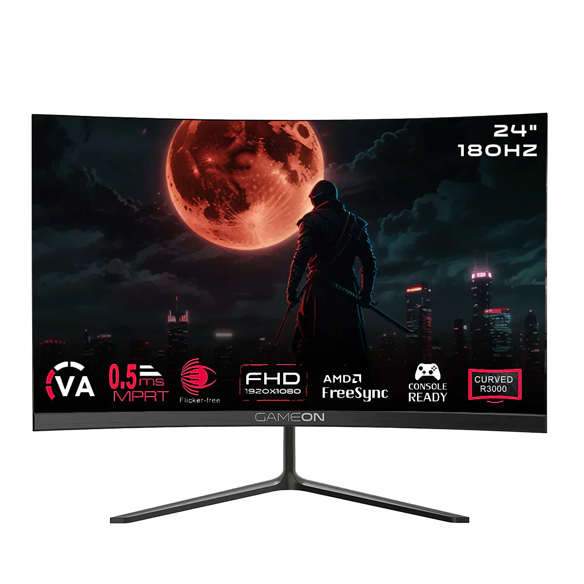 Gameon pro series 24 inch fhd 180hz mprt 0.5ms hdmi 2.1 - pc hardware