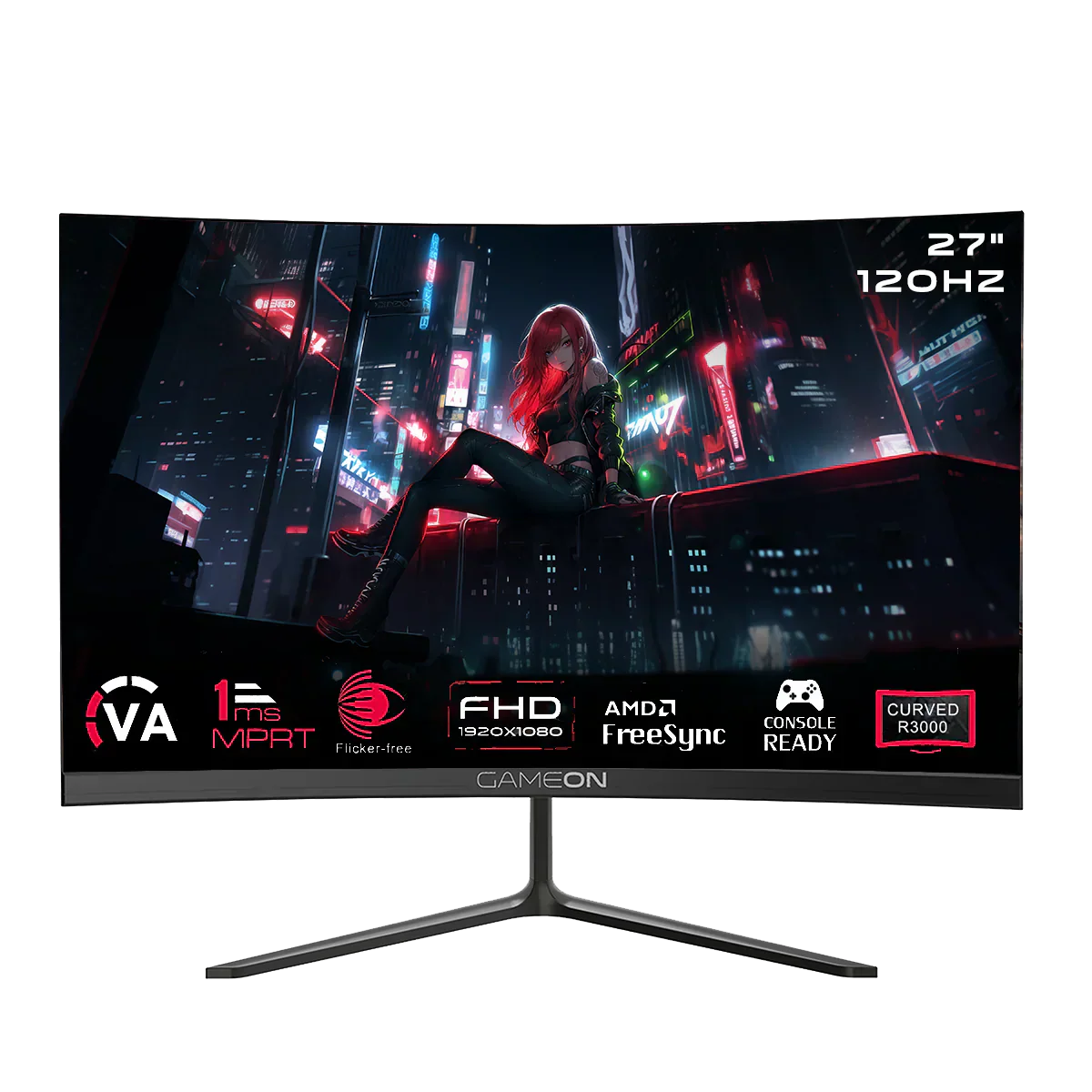 Gameon pro series 27’’ fhd 120hz mprt 1ms hdmi 2.1 - pc hardware