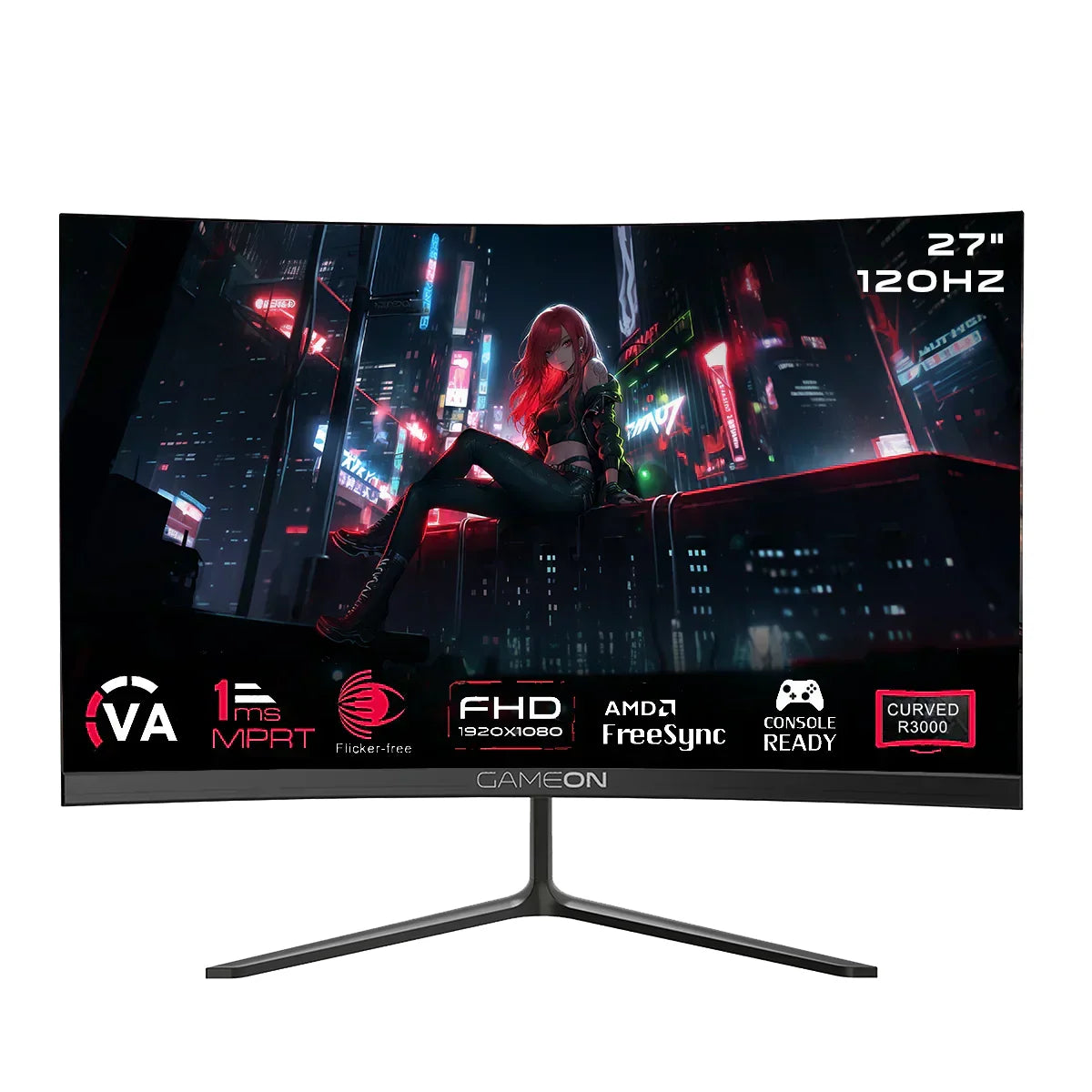 Gameon pro series 27’’ fhd 120hz mprt 1ms hdmi 2.1 - pc hardware