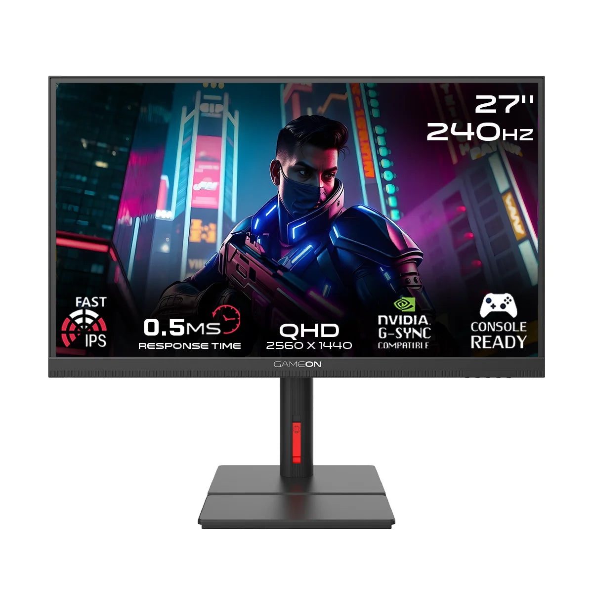 Gameon qhd 240 ips midnight signature series 27" qhd, 240hz 2k