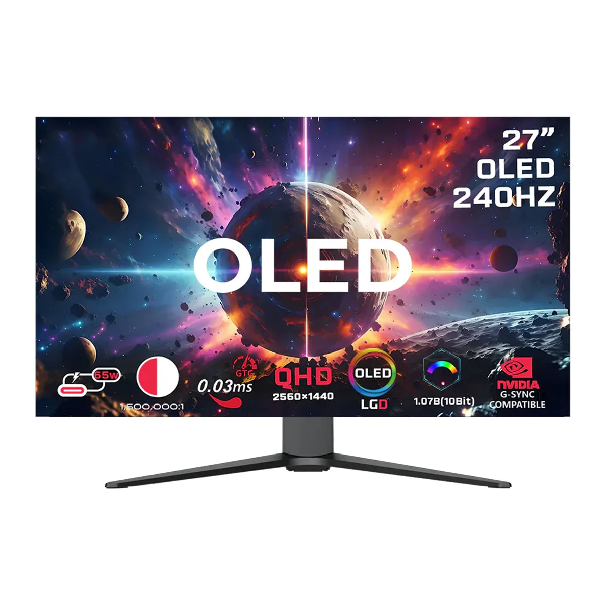 Gameon qhd 240 ips midnight signature series 27" qhd, 240hz 2k