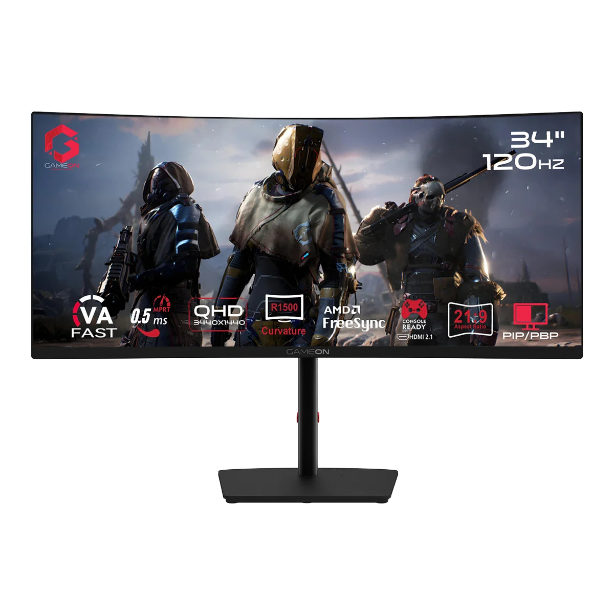 Gameon wqhd va spectra pro series 34’’ wqhd 120hz 4k - monitors