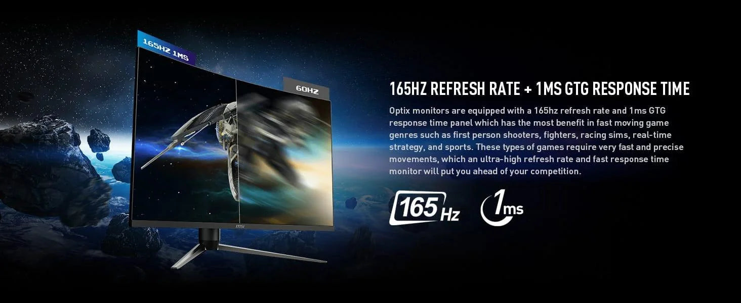 Msi mag artymis 242c 24’’ curved 1000r full hd 165hz 1ms - pc hardware