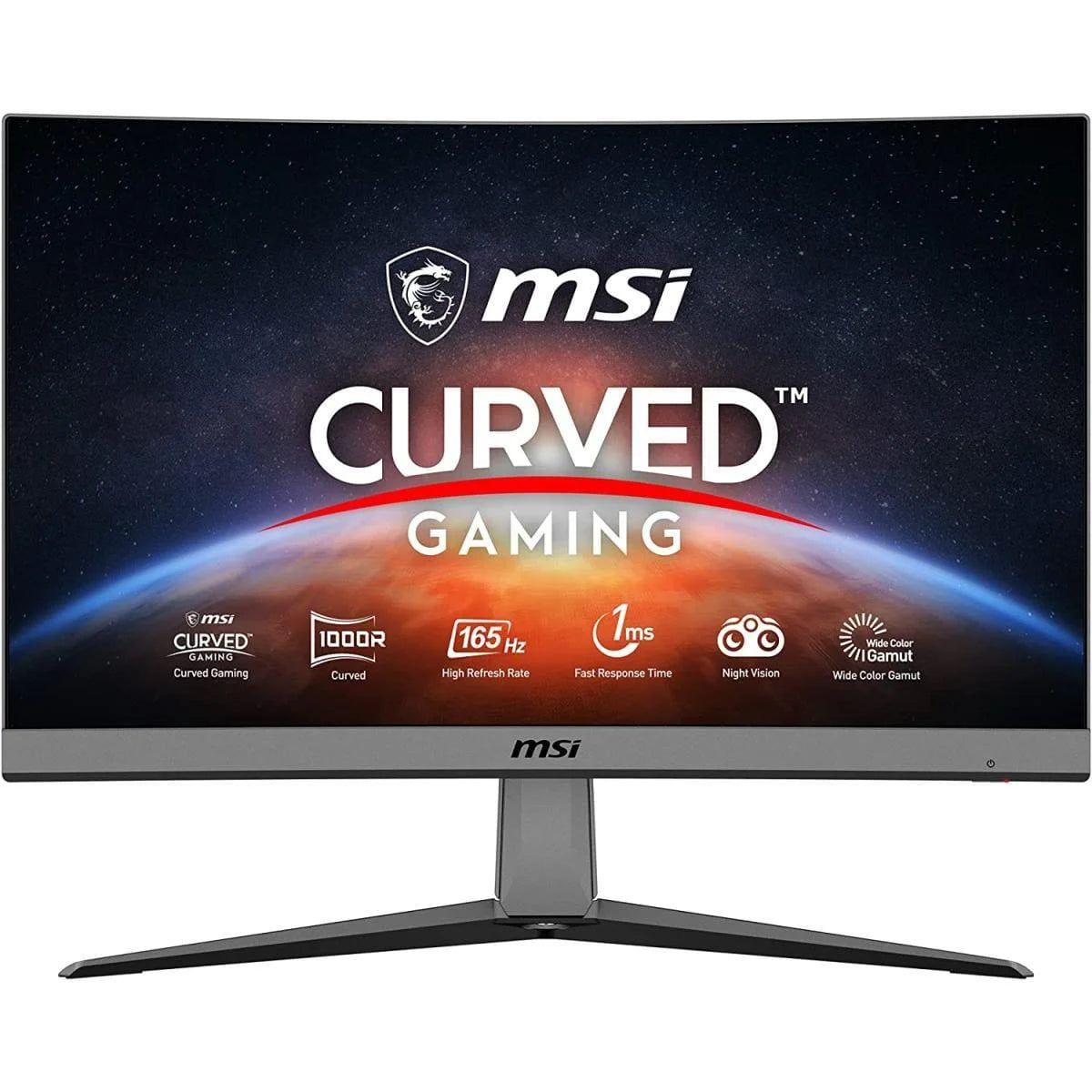Msi mag artymis 242c 24’’ curved 1000r full hd 165hz 1ms - pc hardware
