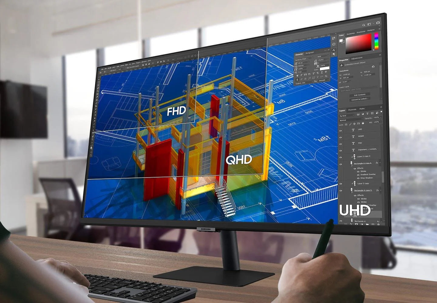 Samsung s70a 27 ips 4k uhd hdr 10 borderless design eye care - pc hardware