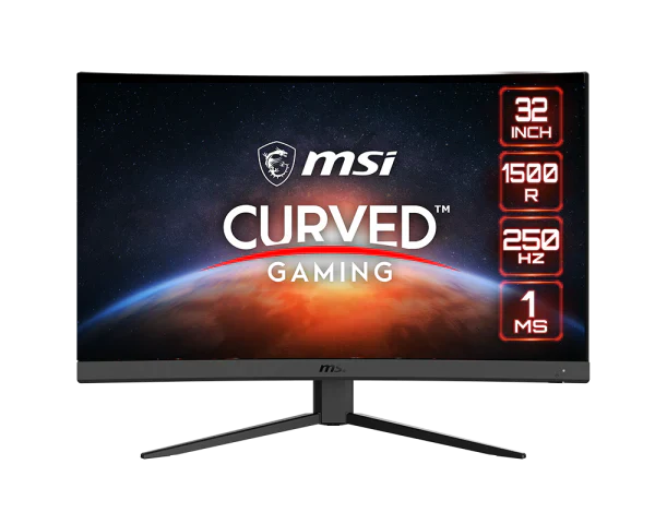 Msi G32c4x, 32" Gaming Monitor, 1920 x 1080 (fhd) Curved Gaming Monitor 250hz Default Title