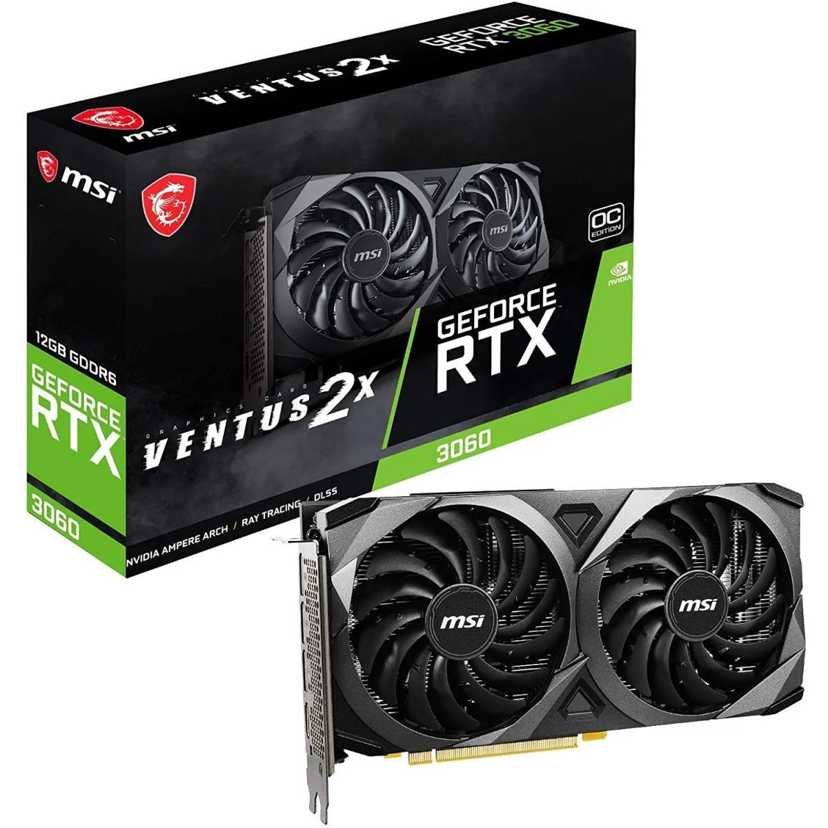 Msi geforce rtx 3060 ventus 2x 12gb gddr6 192-bit - pc hardware