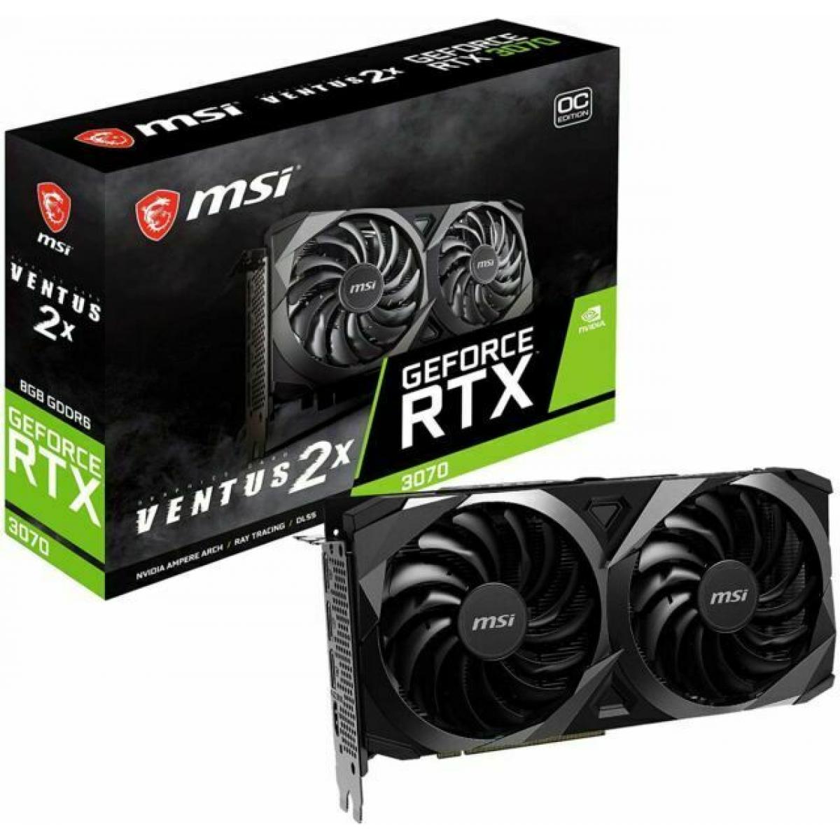 Msi Geforce Rtx 3070 Ventus 2x 8gb Gddr6 Oc - Gameonjo