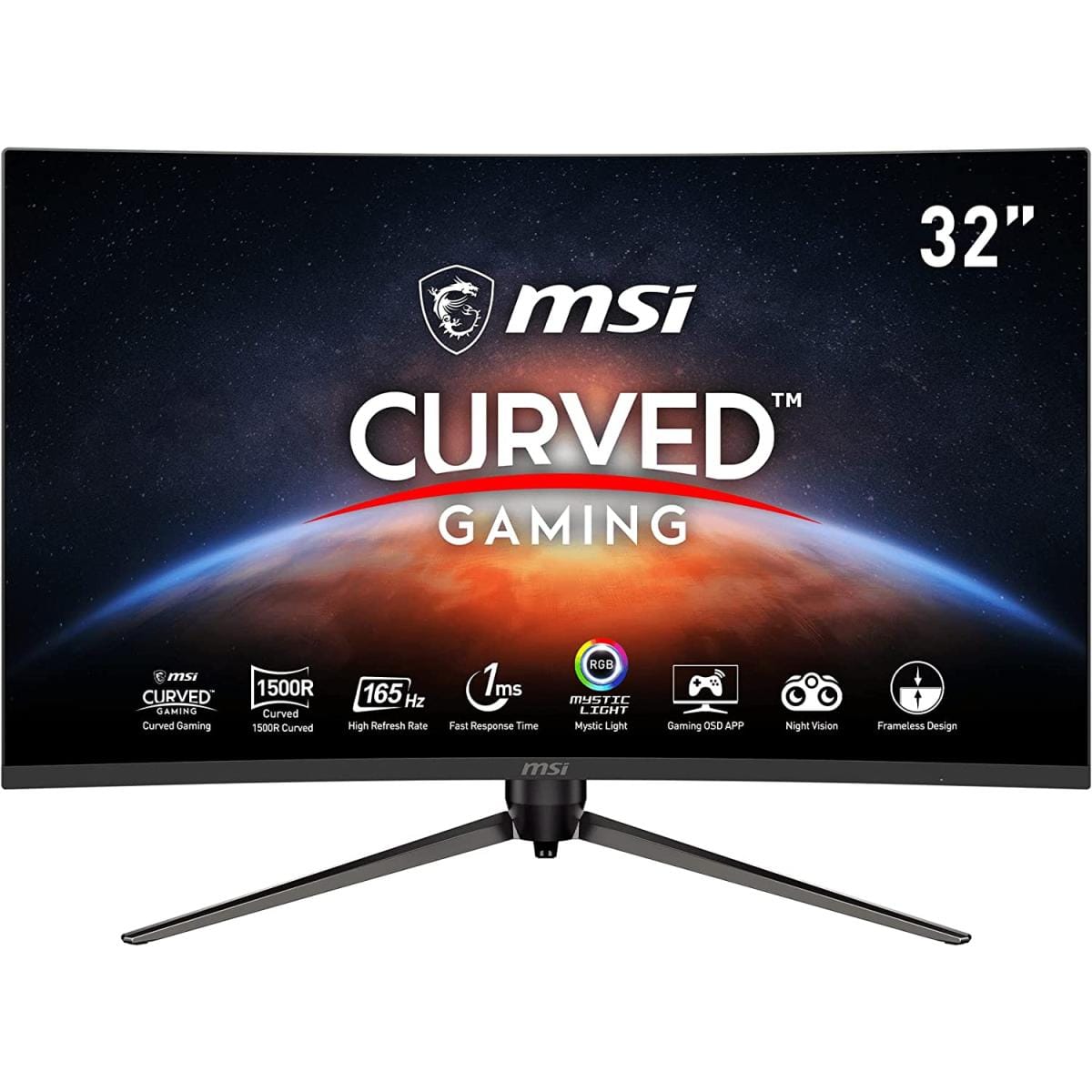 Msi Optix Ag321cr 32" Curved 1500r Full Hd 165hz 1ms - Gameonjo