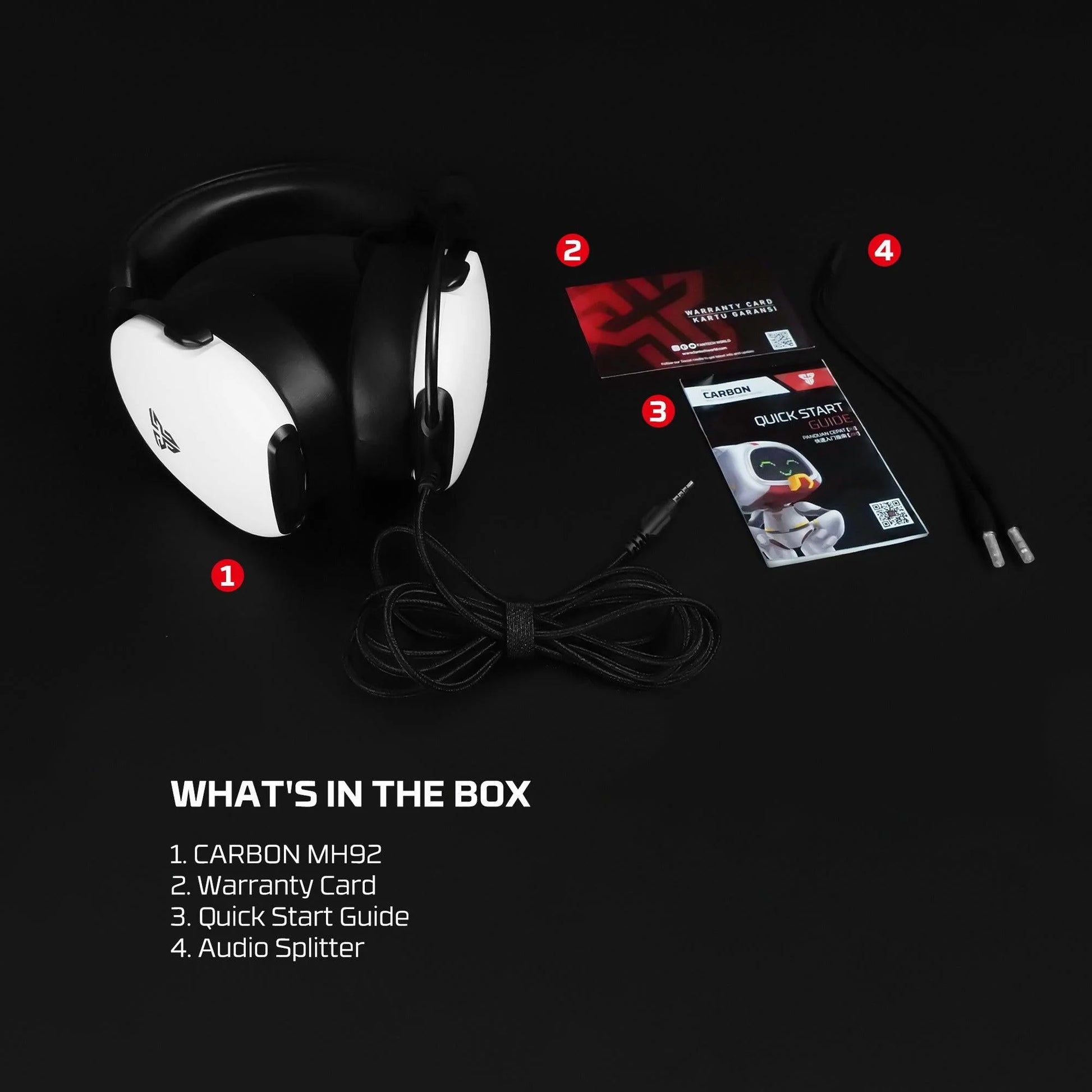 Fantech hero mh92 carbon multi platform gaming headset (ps5 - ps4) white - audio | headset 3.5