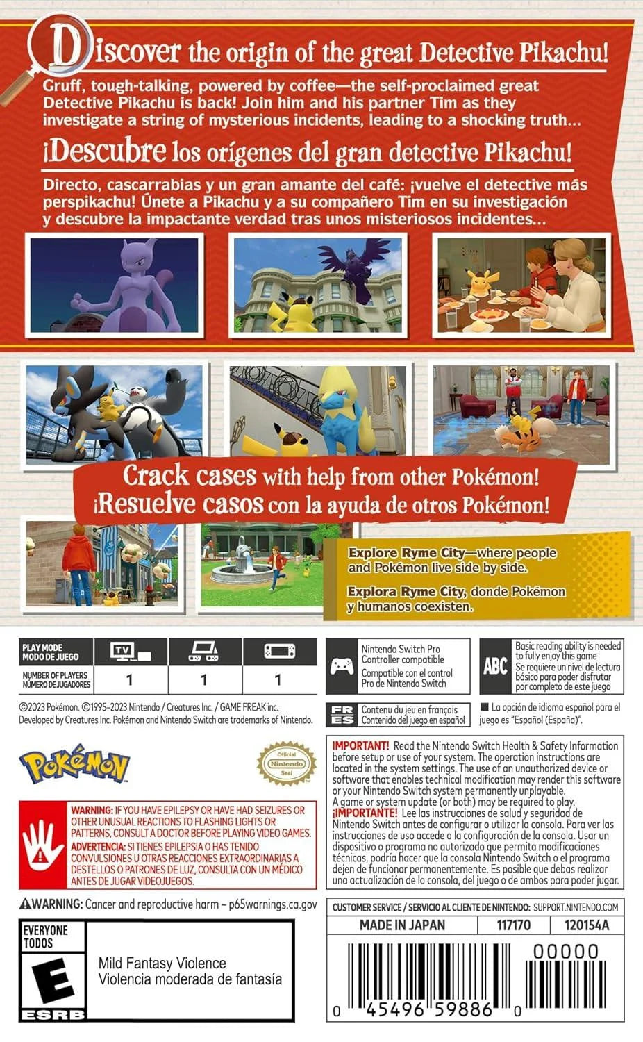 Detective pikachu™ returns – nintendo switch - nintendo games