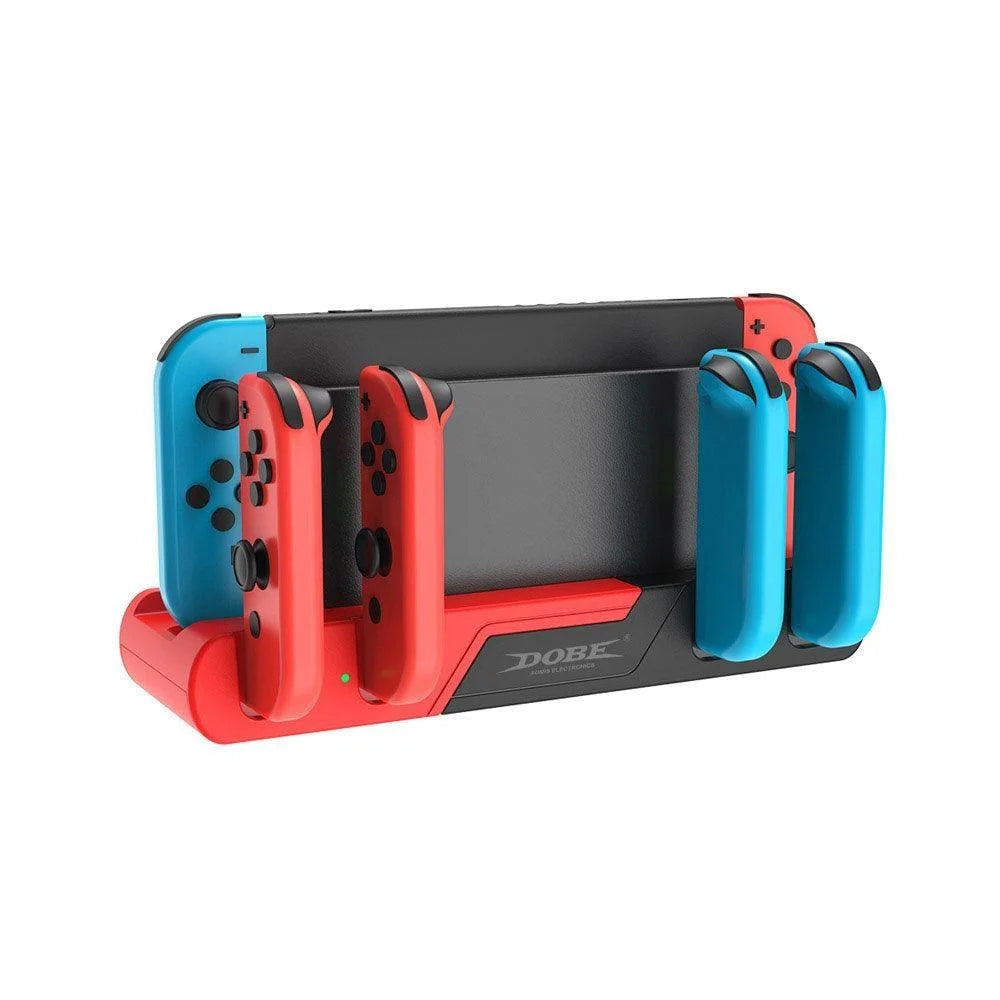 Dobe tns-0122 charging dock 6 in 1 for n-s - console | nintendo essentials