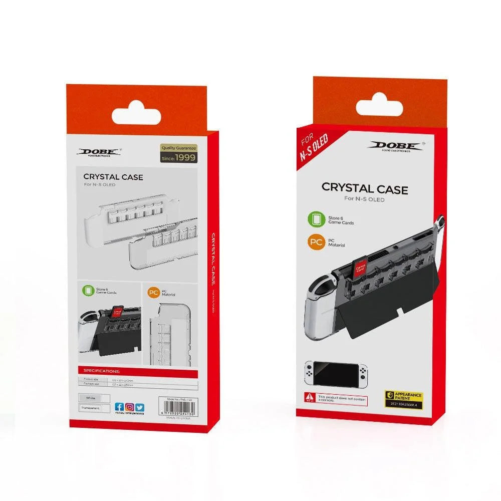Dobe tns-1141 crystal case for n-s oled - console | nintendo essentials