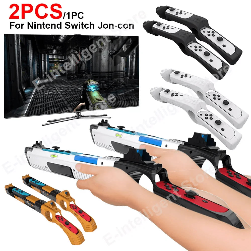 Gun shape handgrip feeling joystick for nintendo switch 2/1pcs - console | nintendo essentials