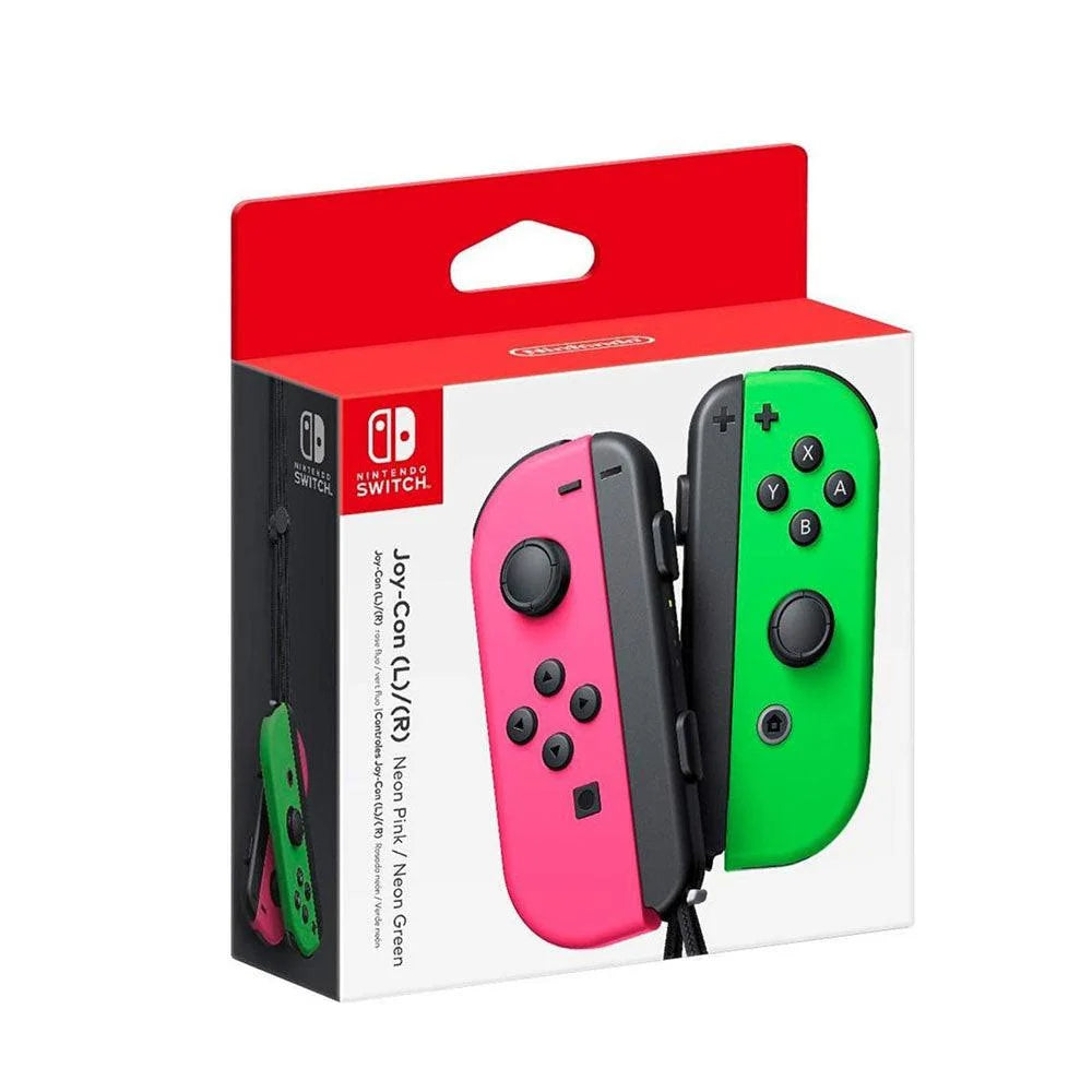 Joycon controller for switch - compatible joycon controller for ultimate gaming experience - neon pink neon green