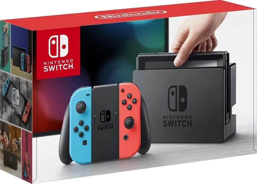 Nintendo switch - neon blue + neon red joy-con - nintendo consoles