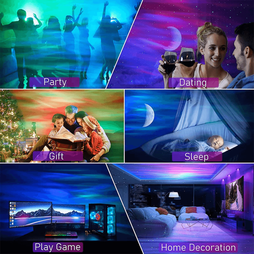 Northern Lights Aurora Projector Galaxy Star Bluetooth Speaker - Gameonjo