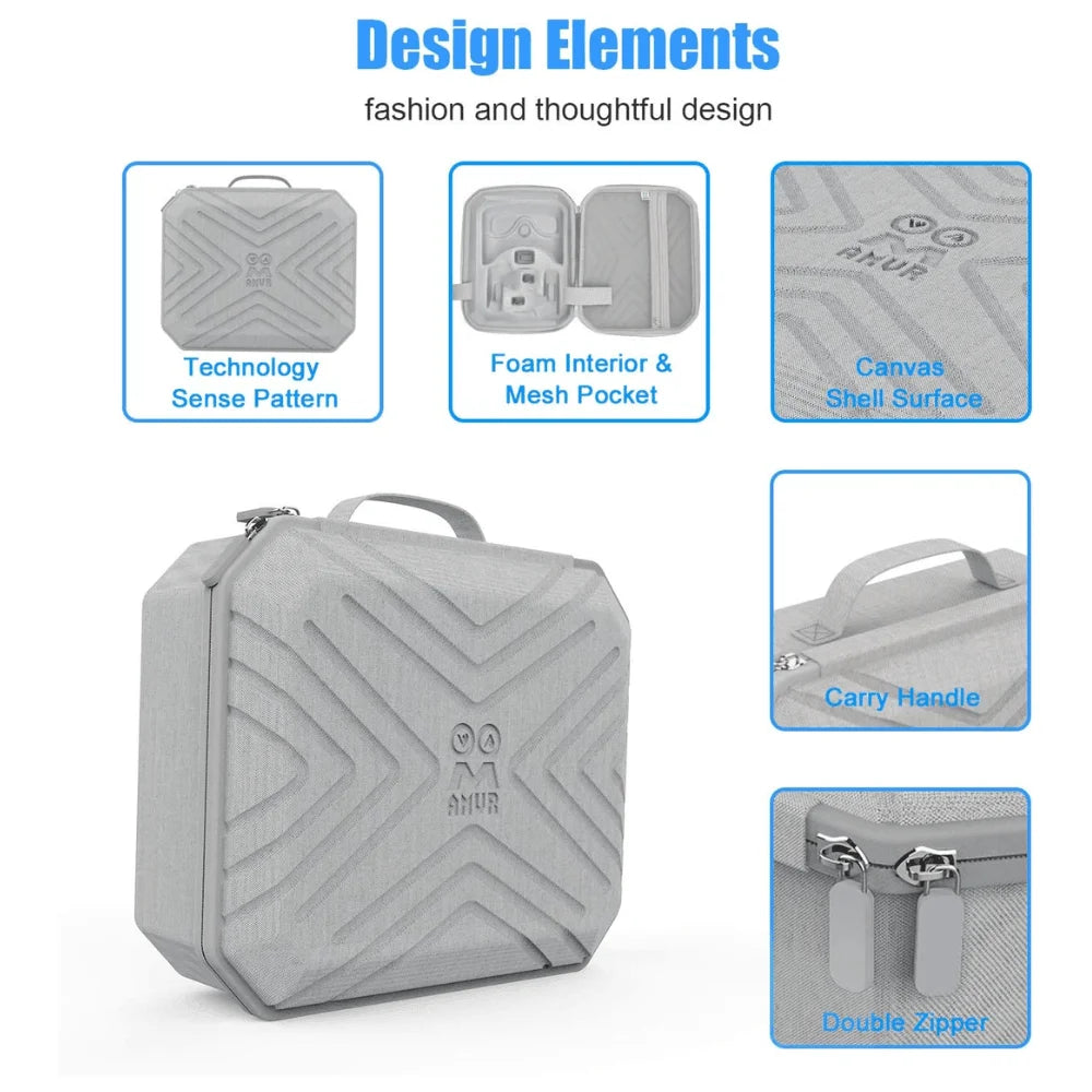 Amvr travel case for meta quest 2 - console | oculus essentials