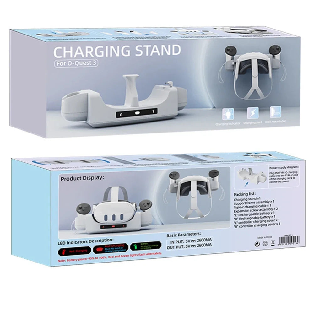Charging station vr headset charger with controller display stand - console | oculus essentials