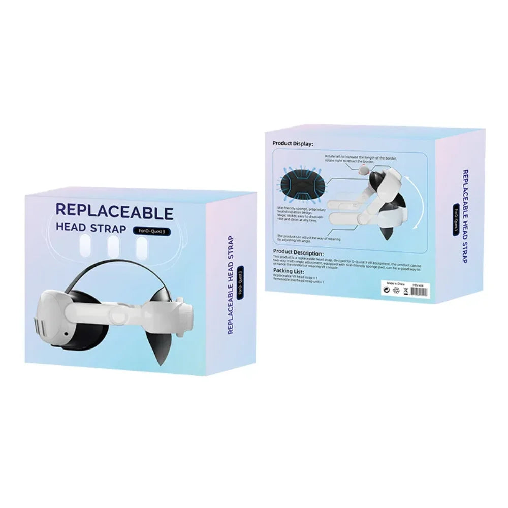 Hbv-456 oculus quest 3 adjustable head strap - replaceable headset strap