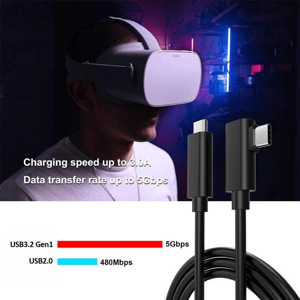 Usb c to usb c cable compatible for oculus - cables & chargers | charging cables & adapters