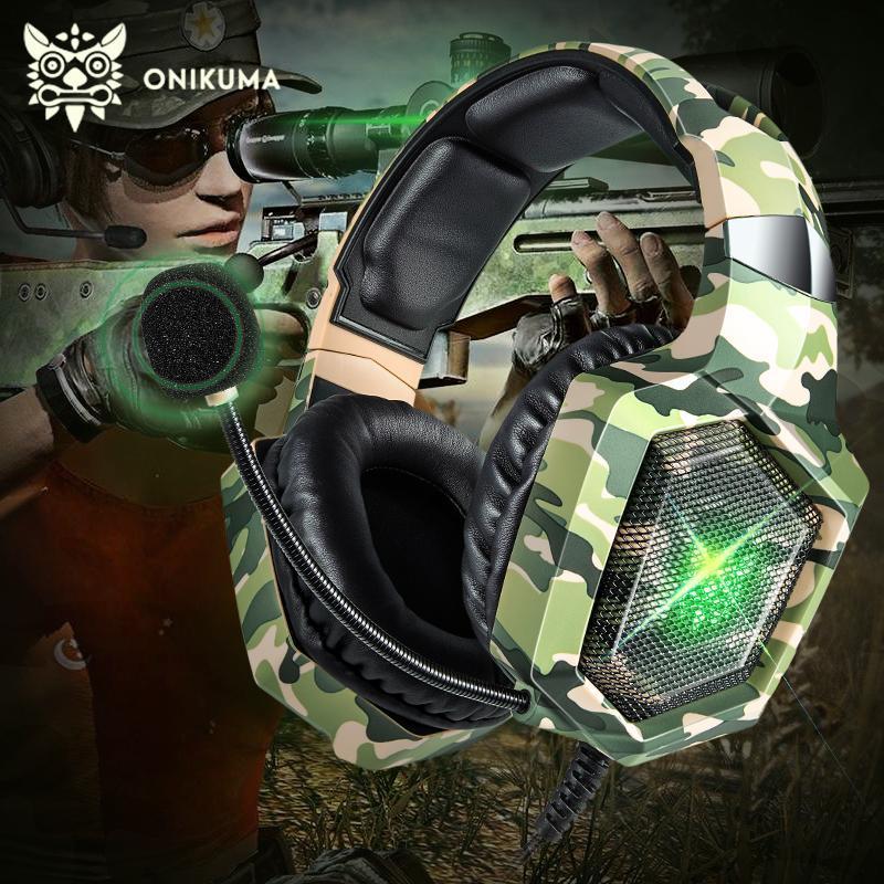Onikuma K8 Wired Stereo Gaming Headphones with Mic Led Lights - Gameonjo