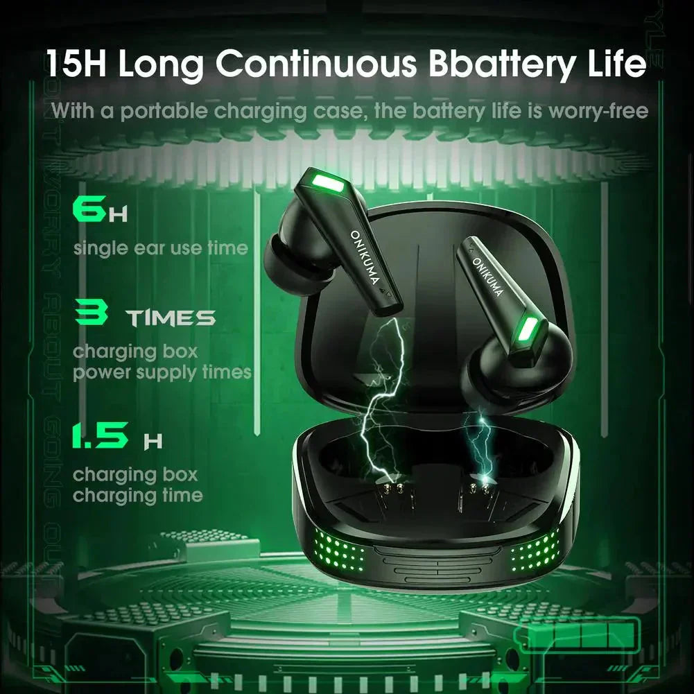 Onikuma t308 wireless earbuds with mic for superior sound experience - audio | earphone