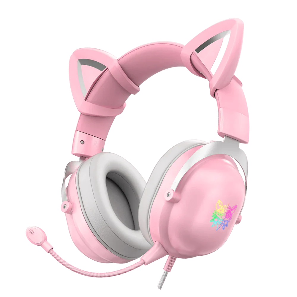 Onikuma X11 Cat Ears Wired Over Ear Gaming Headphone - Pink - Gameonjo