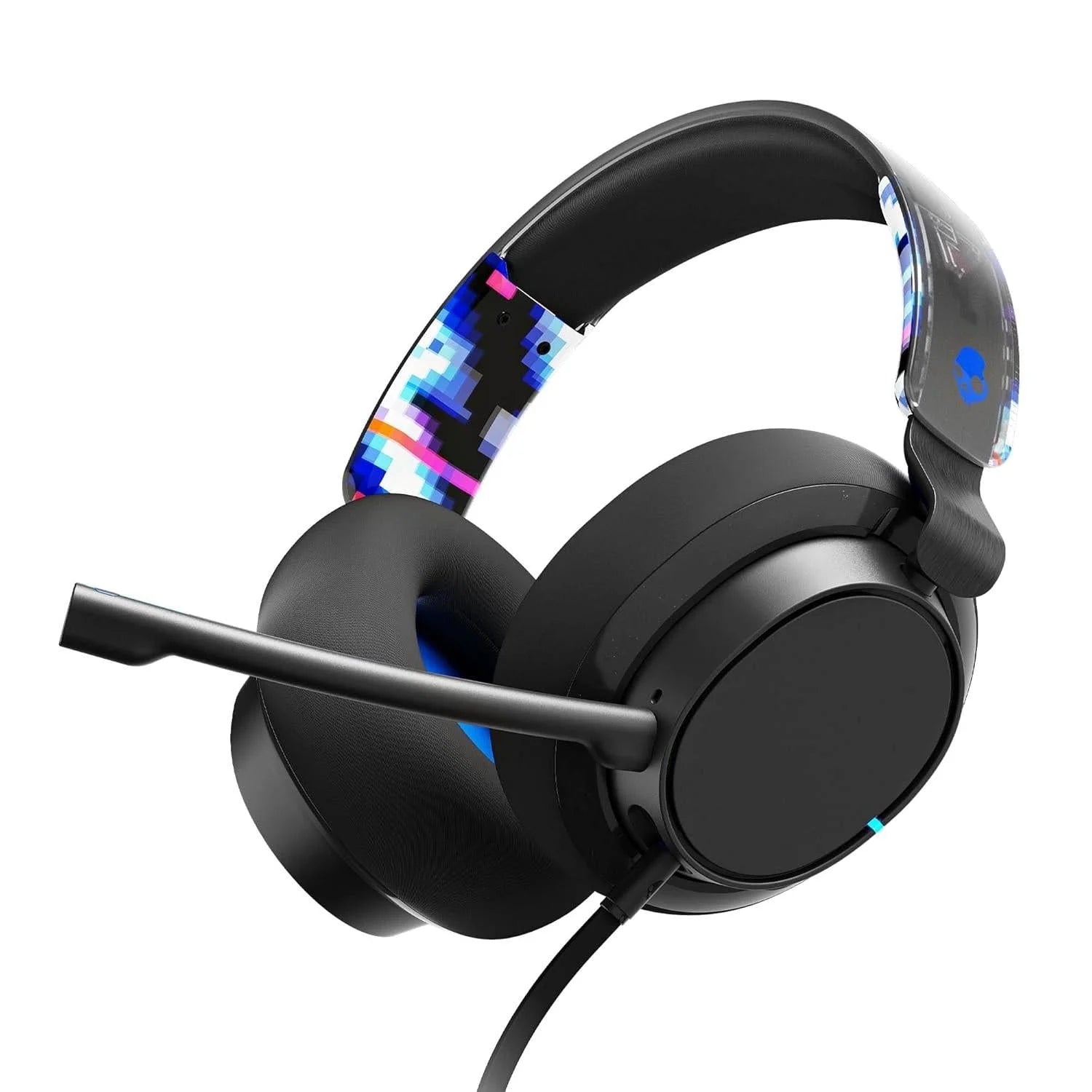 Skullcandy slyr pro wired over-ear gaming headset - blue digi hype - headsets
