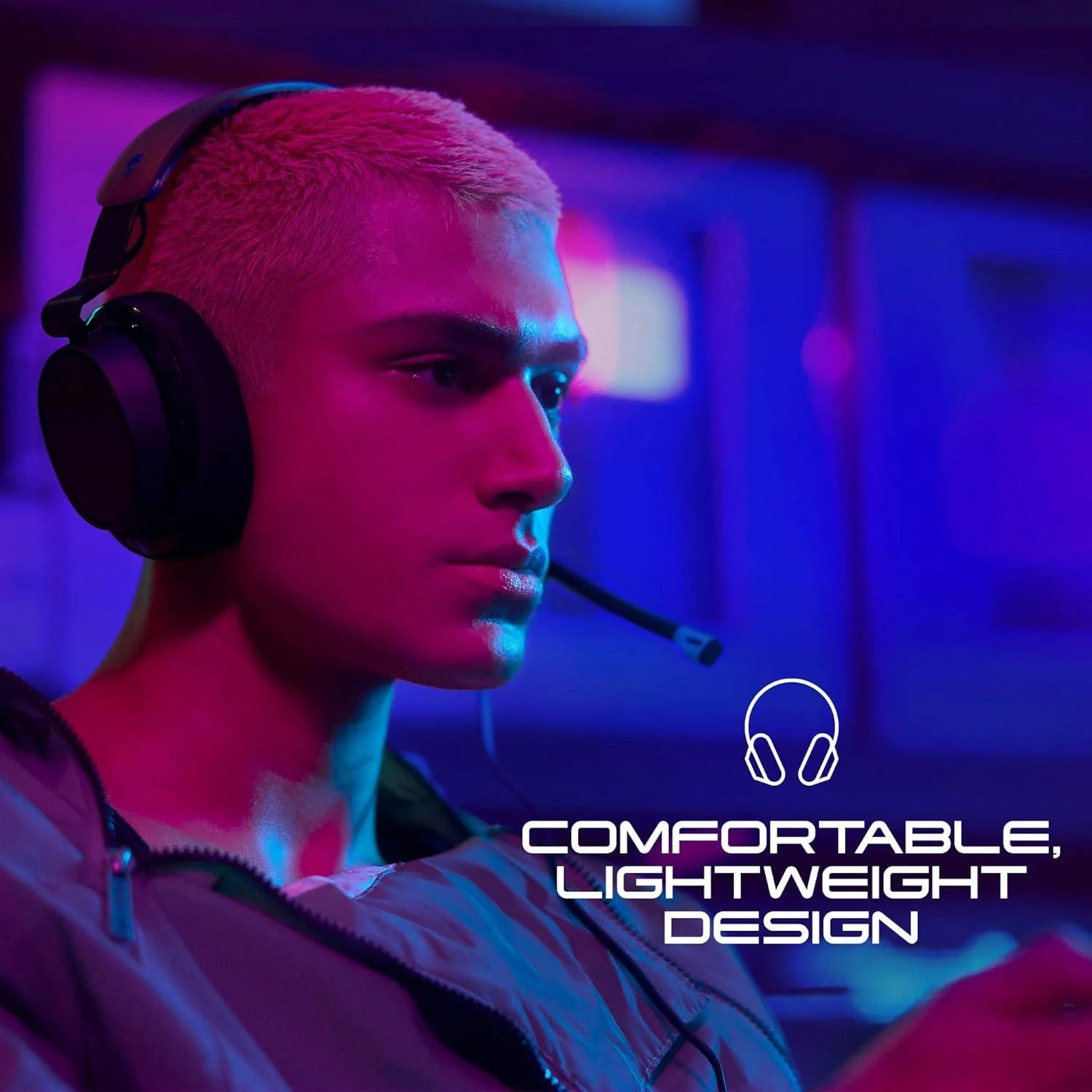 Skullcandy slyr pro wired over-ear gaming headset - blue digi hype - headsets
