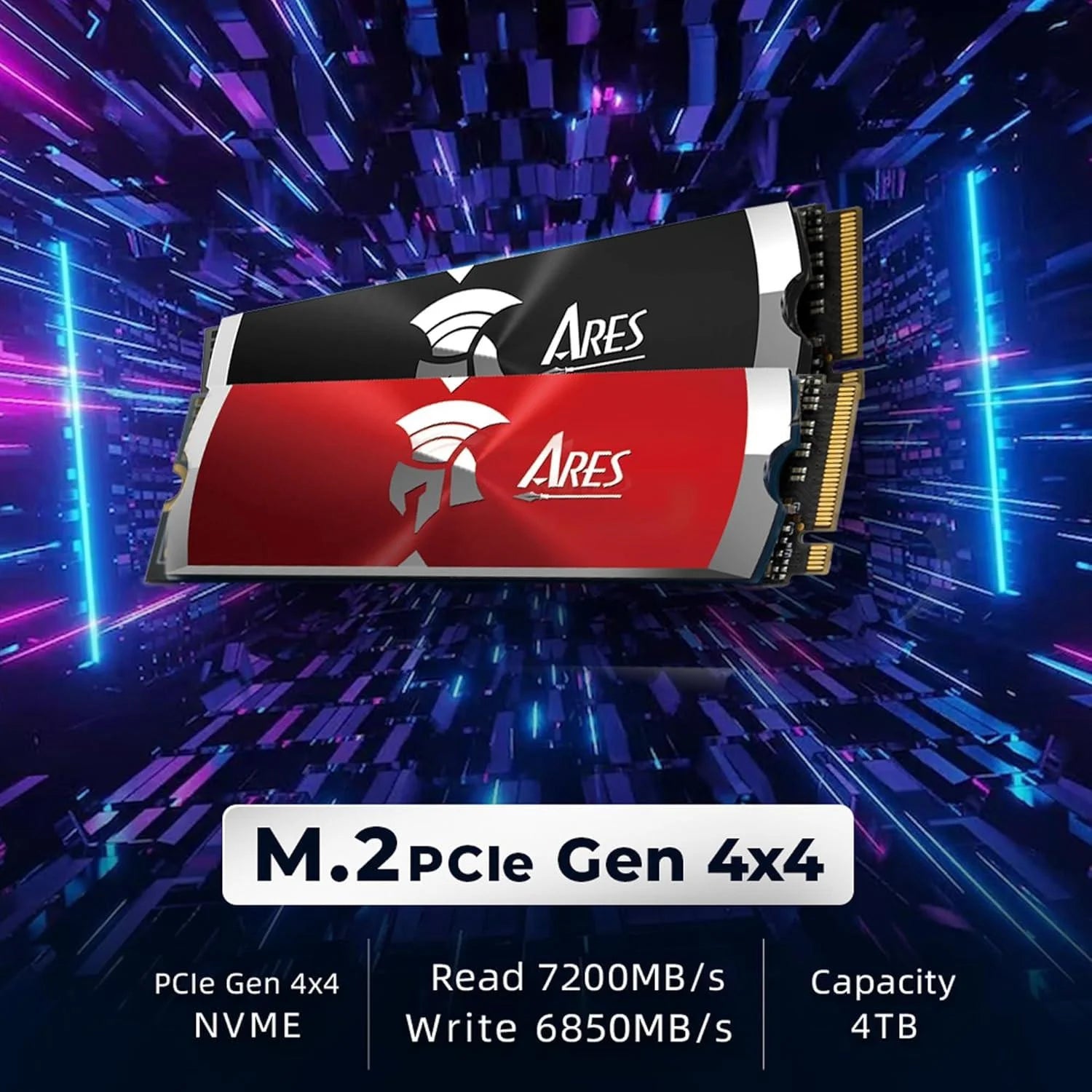 Dato 1tb internal ssd with heatsink m.2 2280 pcie gen4 x4 compatible with ps5 up to 7200/6850 mb/s series ares dark