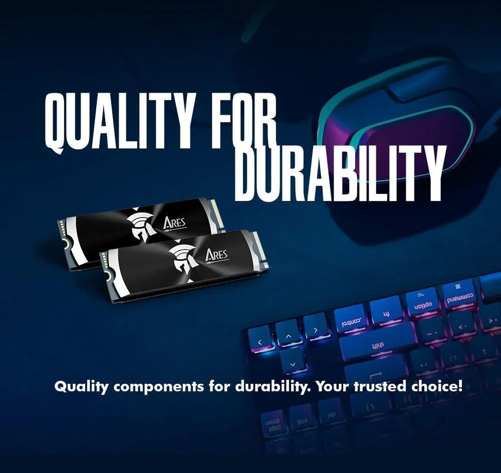 Dato 1tb internal ssd with heatsink m.2 2280 pcie gen4 x4 compatible with ps5 up to 7200/6850 mb/s series ares dark