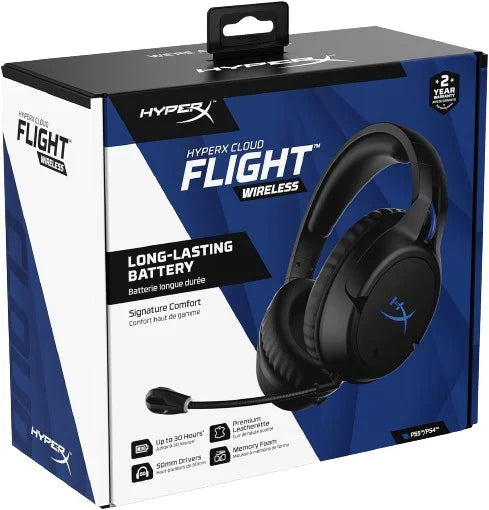 Hyperx cloud flight – wireless gaming headset for ps5 and ps4 up to 30-hour battery - playstation headsets & accessories