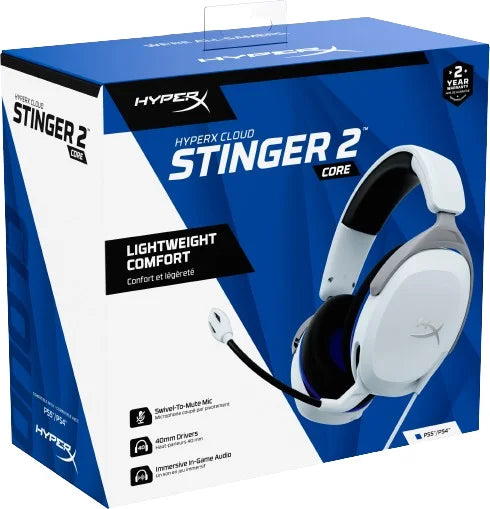 Hyperx cloud stinger 2 core gaming headsets ps4 & ps5 - white - headsets