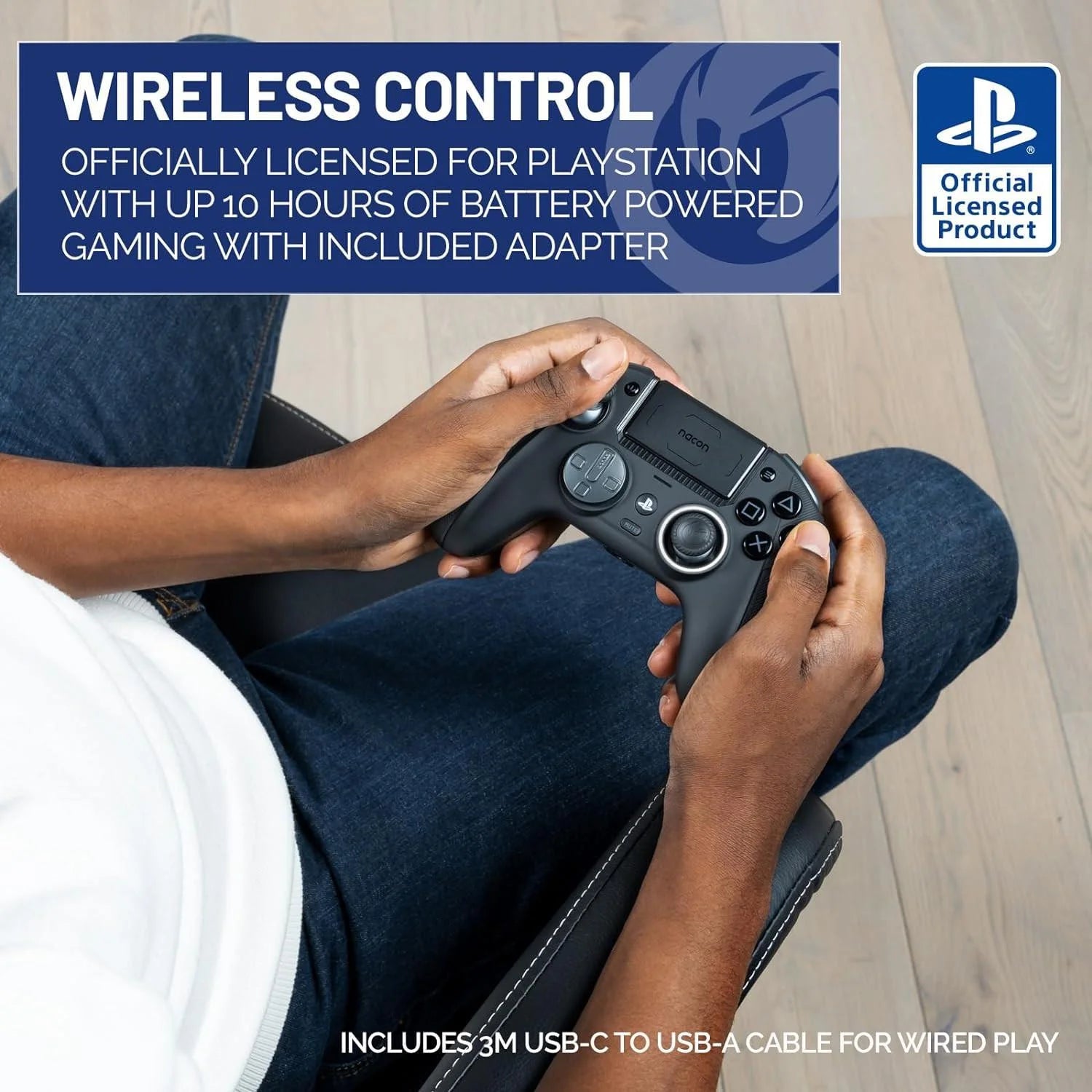 Nacon revolution 5 pro officially licensed playstation wireless gaming controller for ps5 / ps4 / pc - playstation