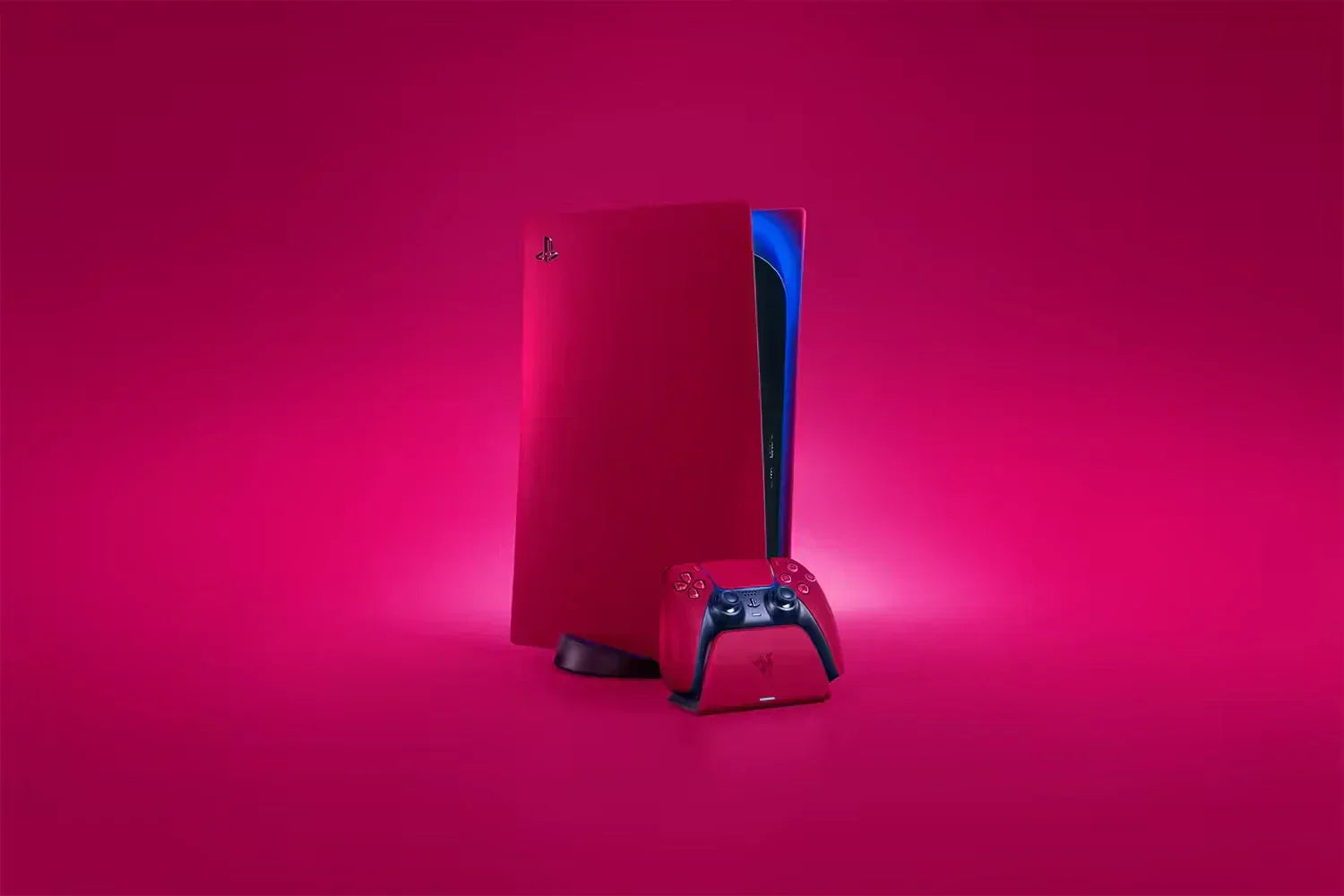 Razer quick charging stand for ps5™ - red - playstation consoles