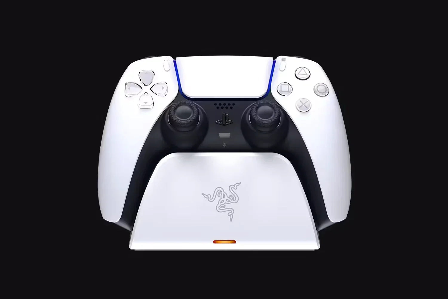 Razer quick charging stand for ps5™ - white - playstation headsets & accessories