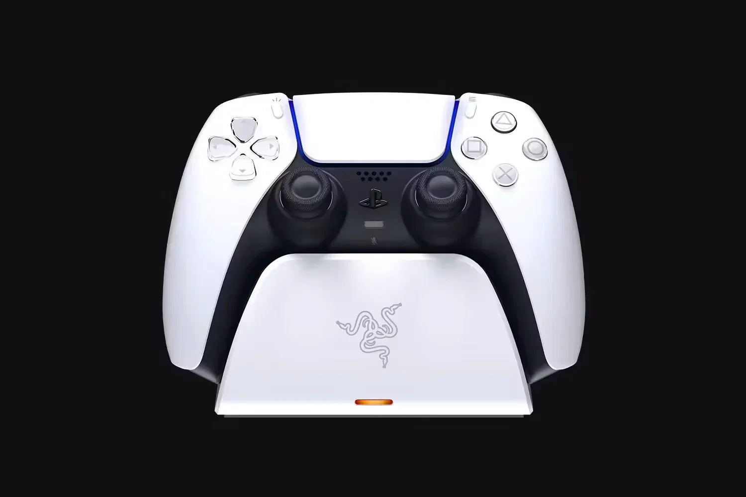 Razer quick charging stand for ps5™ - white - playstation headsets & accessories
