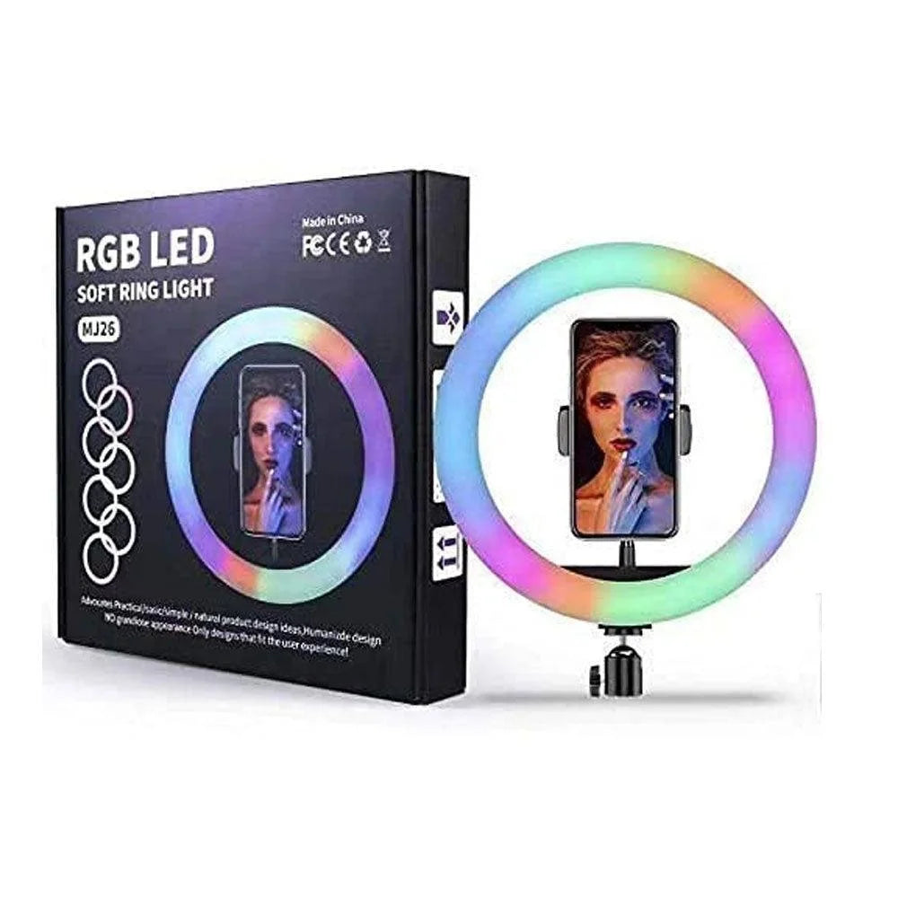 Portable mj26 12’’ rgb desktop soft led ring light - streaming