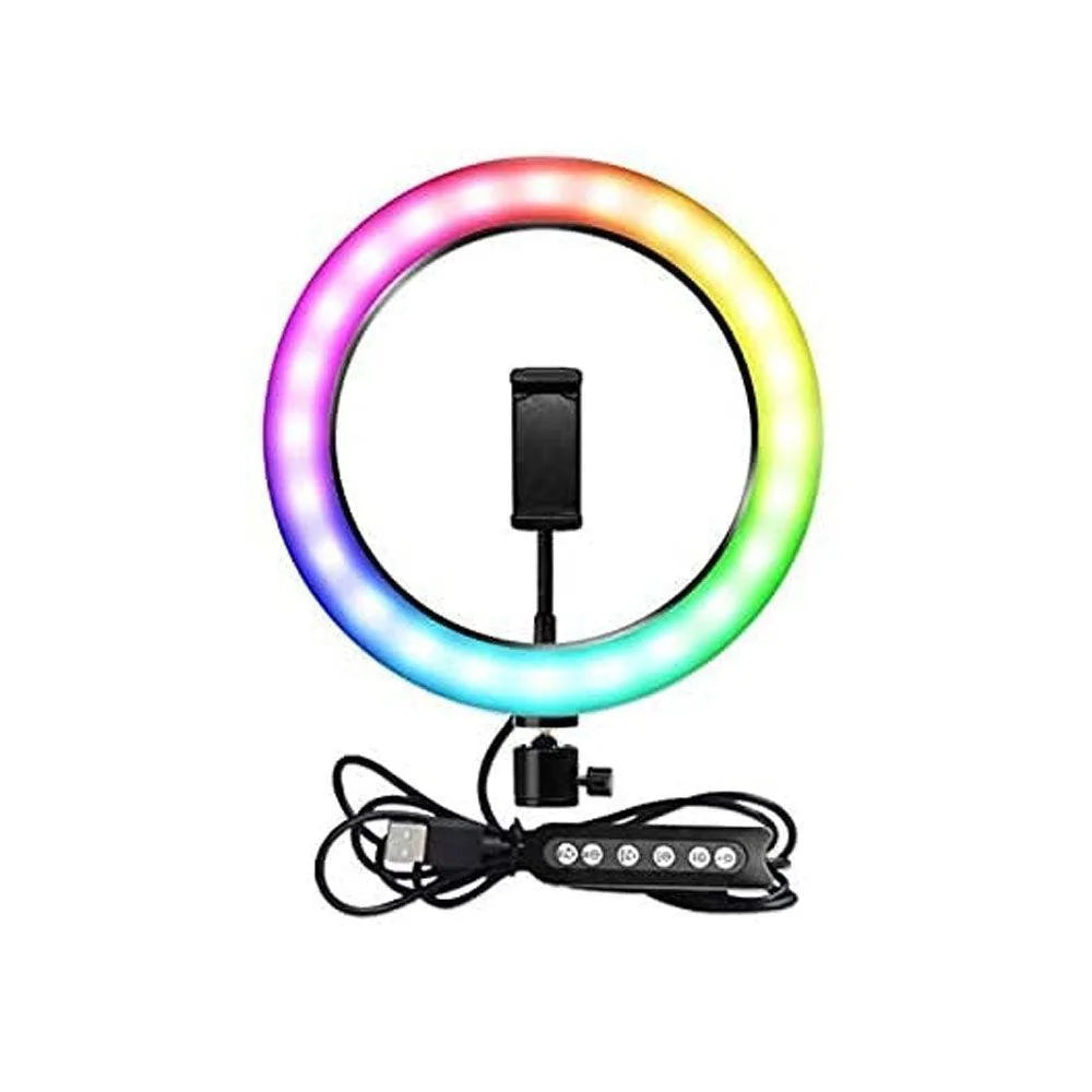 Portable mj26 12’’ rgb desktop soft led ring light - streaming