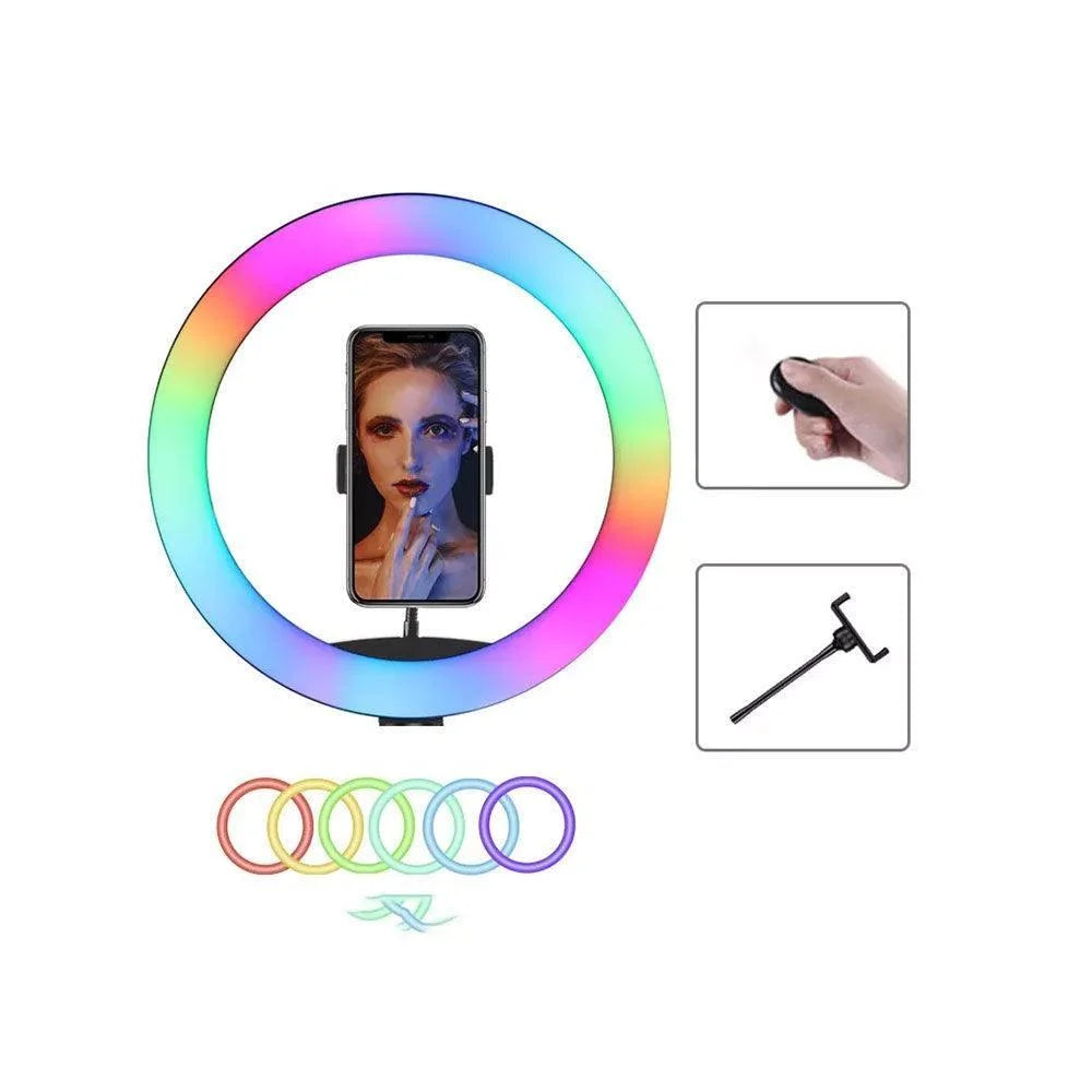 Portable mj26 12’’ rgb desktop soft led ring light - streaming
