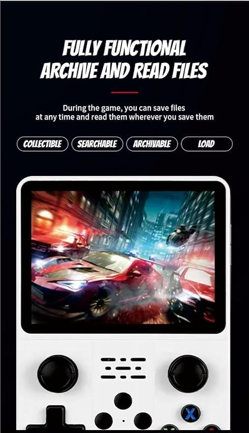 R36S Handheld Game Console 3.5 inch IPS Screen Retro Gaming Console 64G Card