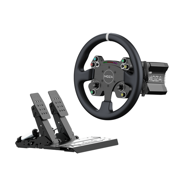 Moza r9 v3 wheel and pedals kit racing simulator - simulators