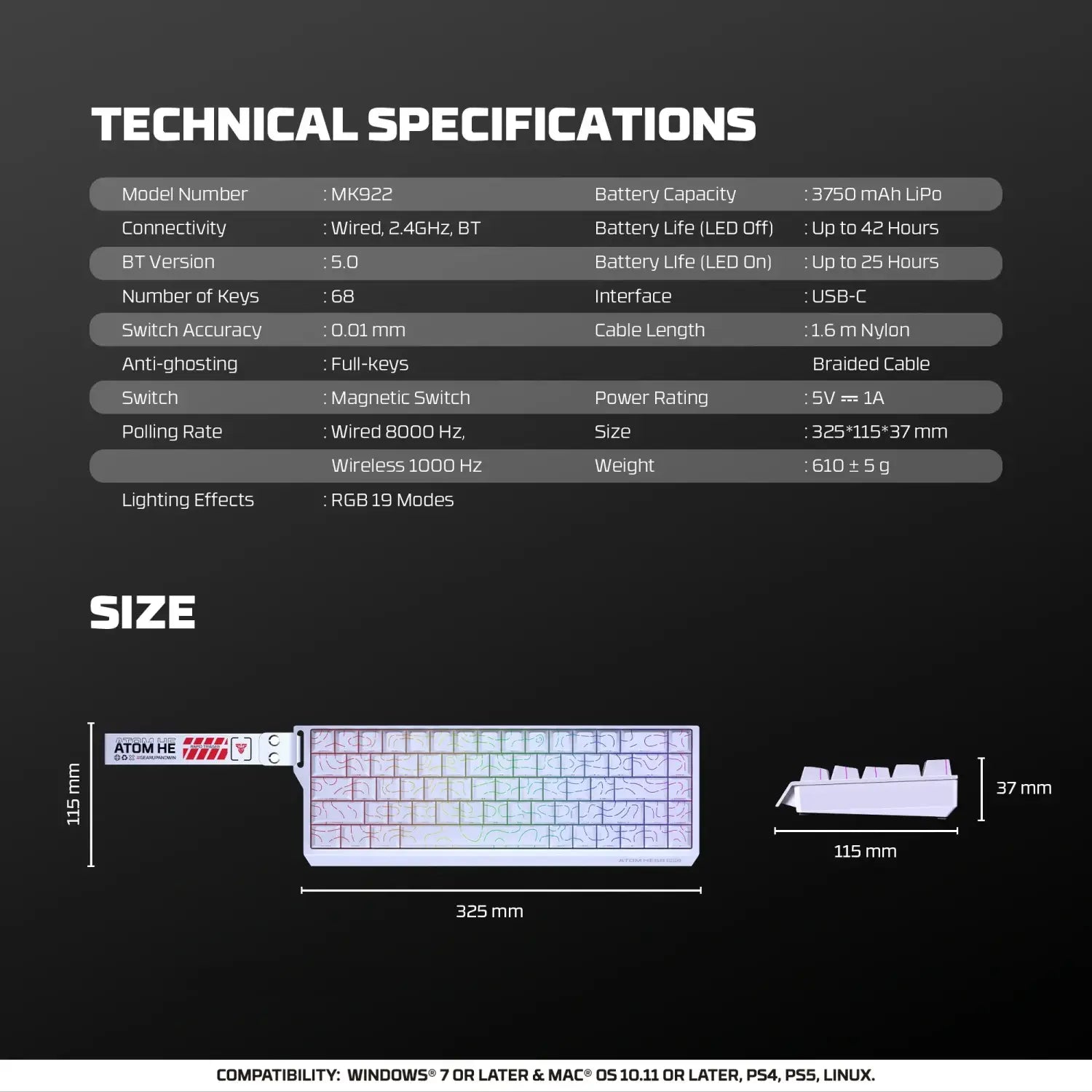 FANTECH MK922 HE68 PRO