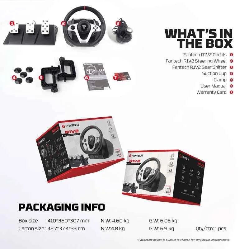 Fantech r1v2 racing steering wheel - simulators