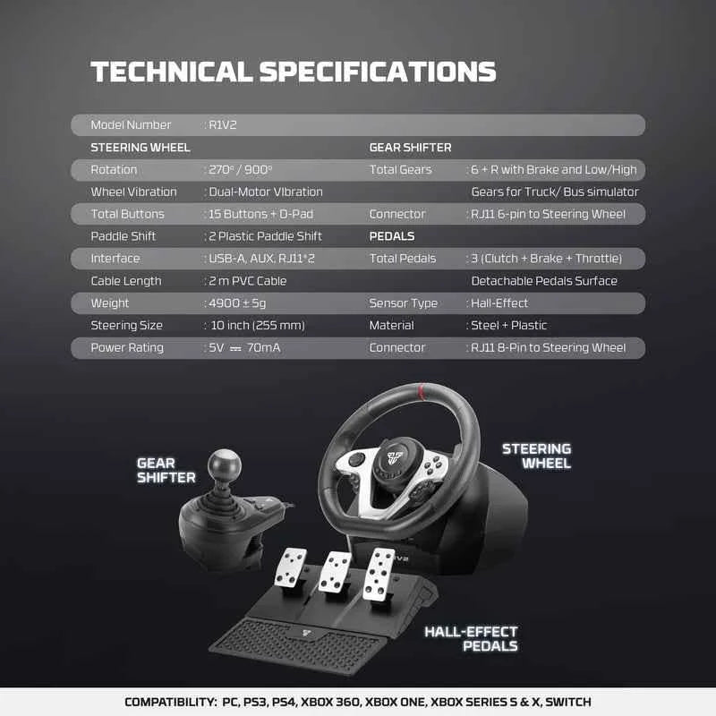 Fantech r1v2 racing steering wheel - simulators