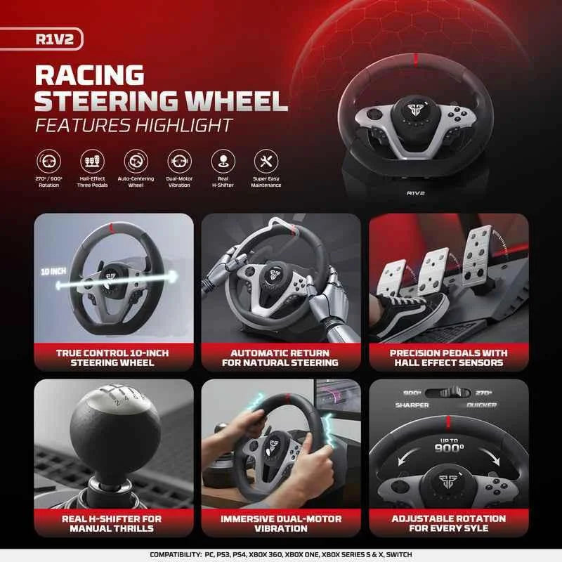 Fantech r1v2 racing steering wheel - simulators