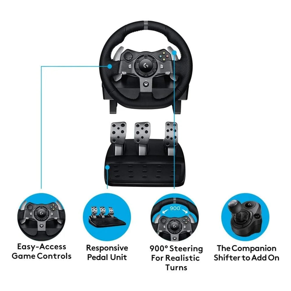Logitech g920 racing wheel for xbox series x|s xbox one and pc - racing